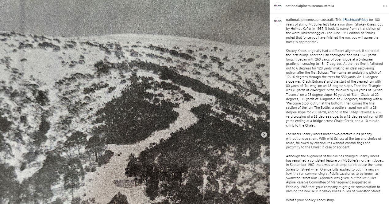 Historic images and stories from the 100 years of skiing on Mt Buller as shared by the National Alpine Museum 