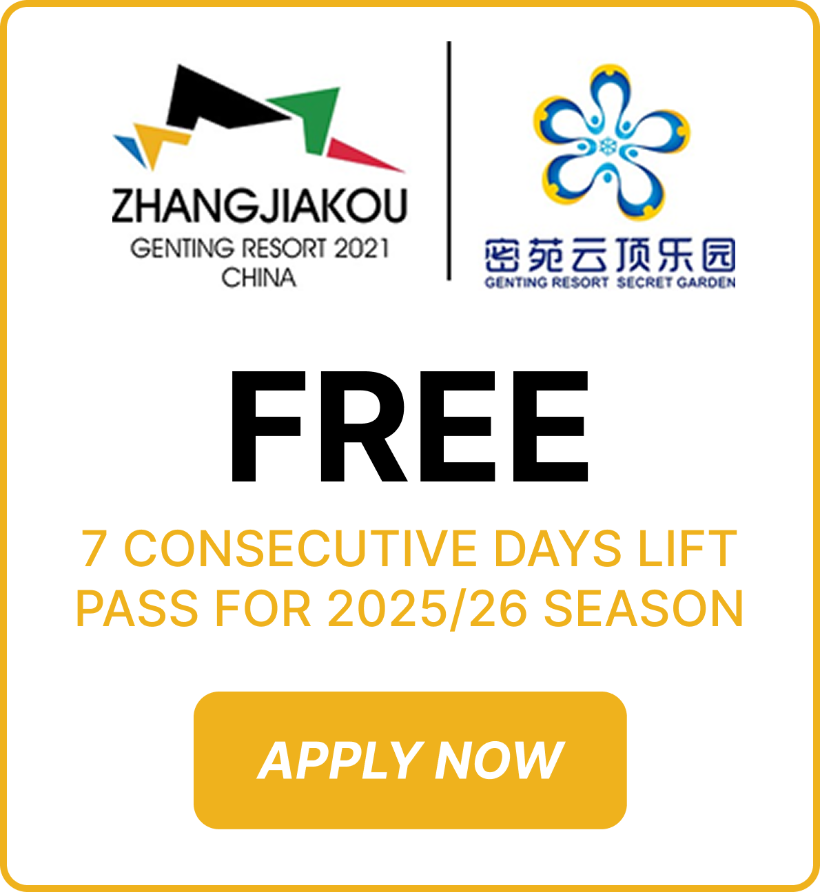 Genting China Resort - Free 7 Days