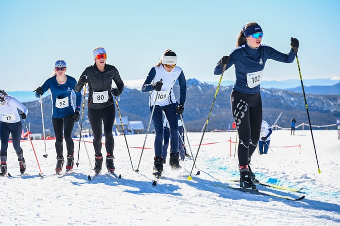 XC skiers on course at Nationals