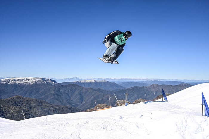 Snowboard action at Nationals 2025