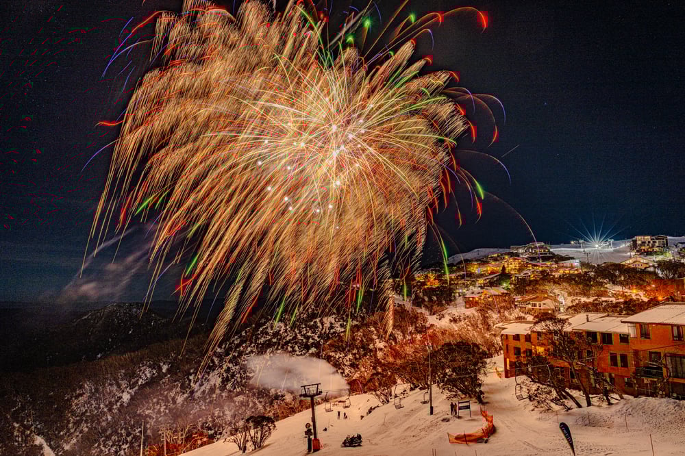 Fireworks over Chamois run during Nationals 2025