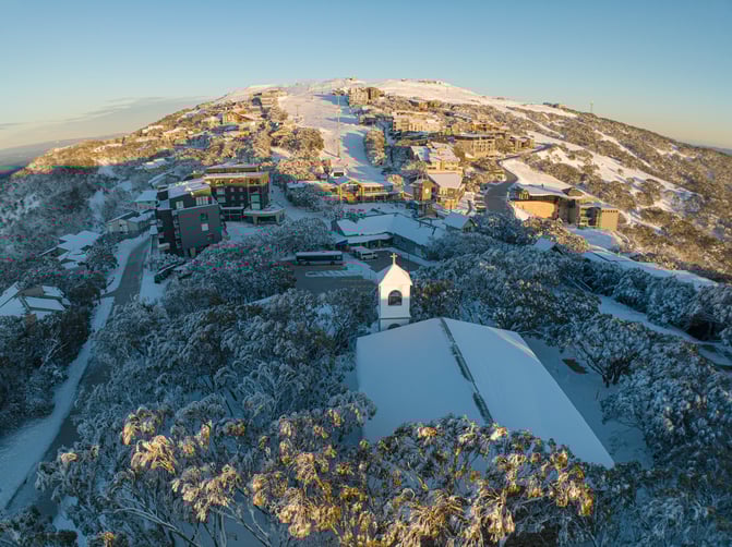 Mt Buller Alpine Chapel sits high above the village