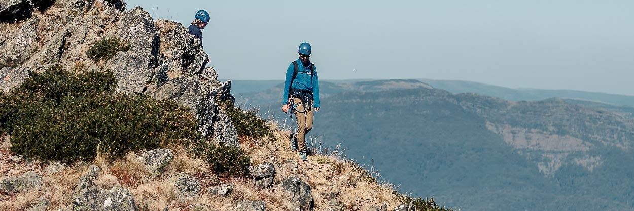 hiking to the RockWire climb at Mt Buller