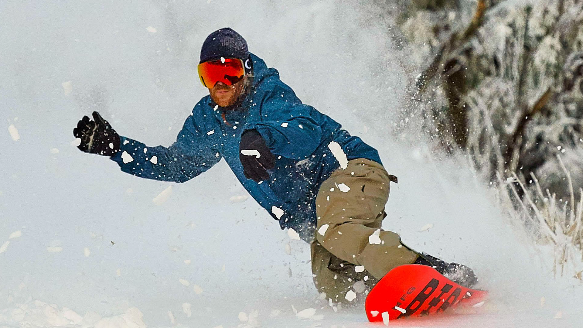Robbie Walker making the most of the powder