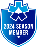 2024 Season Membership badge for skiing and snowboarding at Mt Buller 